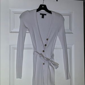 White bodycon midi dress